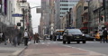 Winter Steam Vapor People Crossing Crosswalk Cars Traffic Light New York City US Video