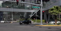 Las Vegas Boulevard Intersection Cars Passing People Pedestrians Crossing Bridge Video