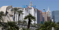 Monorail Departure Train Passing Las Vegas Iconic Sight Egyptian Sphinx Landmark Video