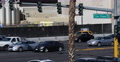 Establishing Shot Las Vegas Boulevard Street Sign Board Cars Passing Traffic Day Video