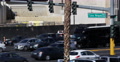 Las Vegas Boulevard Street Sign Board Cars Passing Traffic Commuters Commuting Video