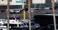 Las Vegas Boulevard Car Passing Traffic Jam Crowded Intersection Busy Street Day Video