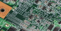Electronics Server Circuits Board Computers Motherboard Closeup Green Background Video