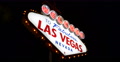 Las Vegas Welcome Fabulous Nevada Neon Sign Evening Night Lights Gamblers City Video