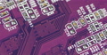 Purple Magenta Circuit Board Closeup Computer Motherboard Internet Networking Video