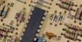 Vintage Tech Old Technology Pan Circuit Electronic Board Components Background Video