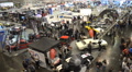 Motorshow automobile concept cars trade fair timelapse Video