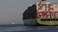 Container Ship Leaves Port Video