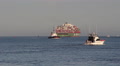 Chinese Container Ship Leaves Port Video