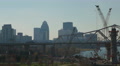4K Louisville Downtown Bridge Construction and Skyline 1 Video
