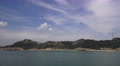 Tracking Shot Ocean Clouds Sky And Coastline Of Naoshima Island Japan 4K Video