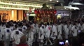 Crowd Of Men Circle Float In Japanese Parade Kyoto Gion Festival With Audio HD Video