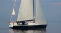 Sailing yacht moving at high speed, regatta, race, extreme sport Video