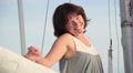 Portrait of young smiling woman, flirt, seduction, charm Video