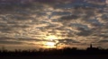 4k Cloudy sunset with convent church timelapse Video