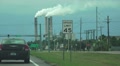 Driving Towards Coal Power Plant 02 Car Point Of View HD Video
