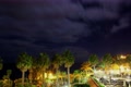 4k Clouds night timelapse at Madeira coast and hotel area Video