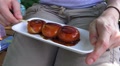 Mochi Rice Snack On Stick On Tray 4K Video