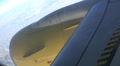Aeroplane window seat view in flight with turbine Video