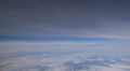 Aeroplane window seat view cloudy sky timelapse Video