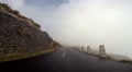 Driving mountain road inside clouds to Pico Arieiro in Madeira Video