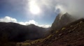 Real time inside mountain clouds Pico do Arieiro in Madeira Video