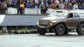 Closeup of huge off-road truck drifting, big wheels, power Video