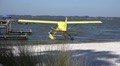 Yellow Seaplane At Dock By Dock Video