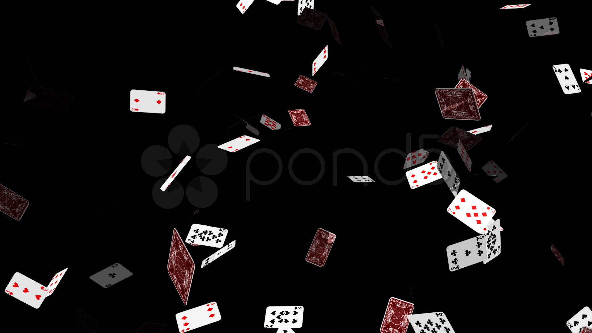 Poker Cards Falling ~ Video Clip #157687  Pond5