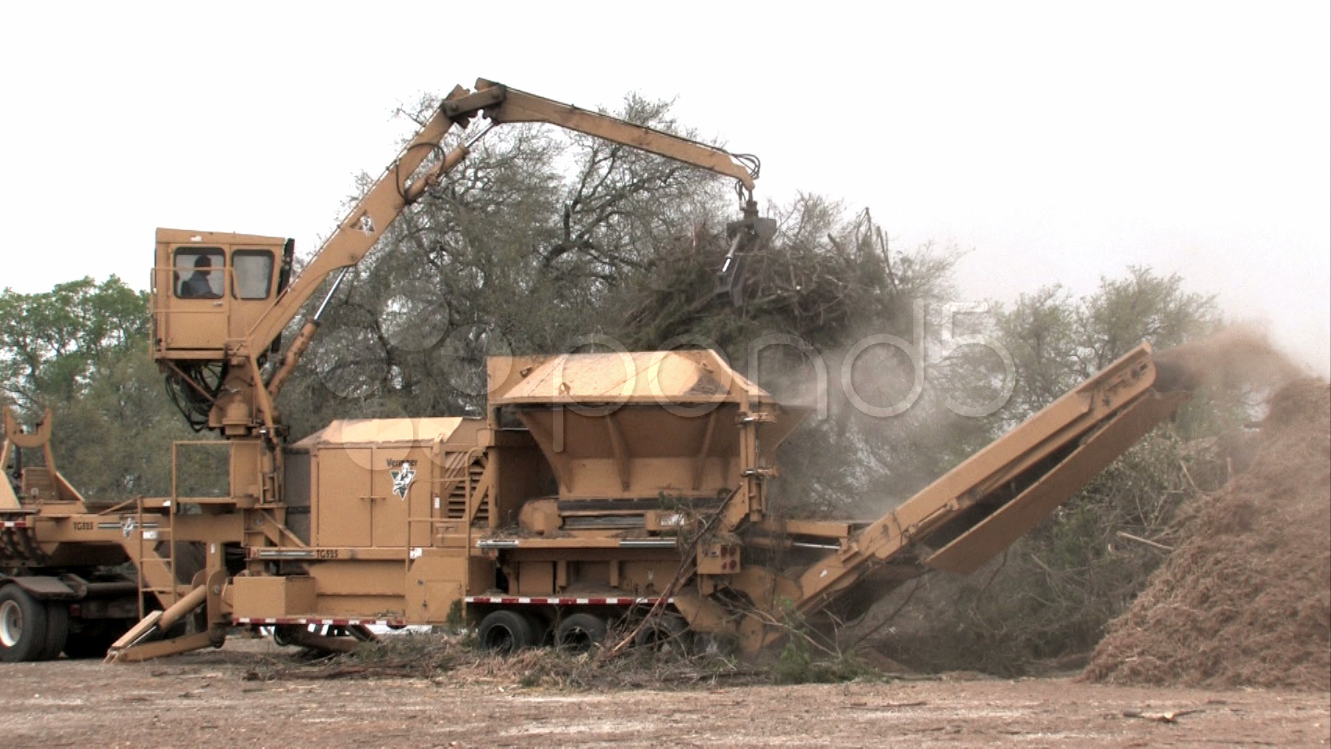 Tree shredder close M HD Stock Video 298085 Pond5