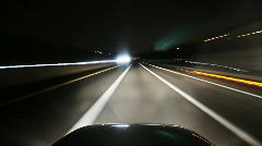 Stock Video Footage of POV driving time lapse w/ hood.