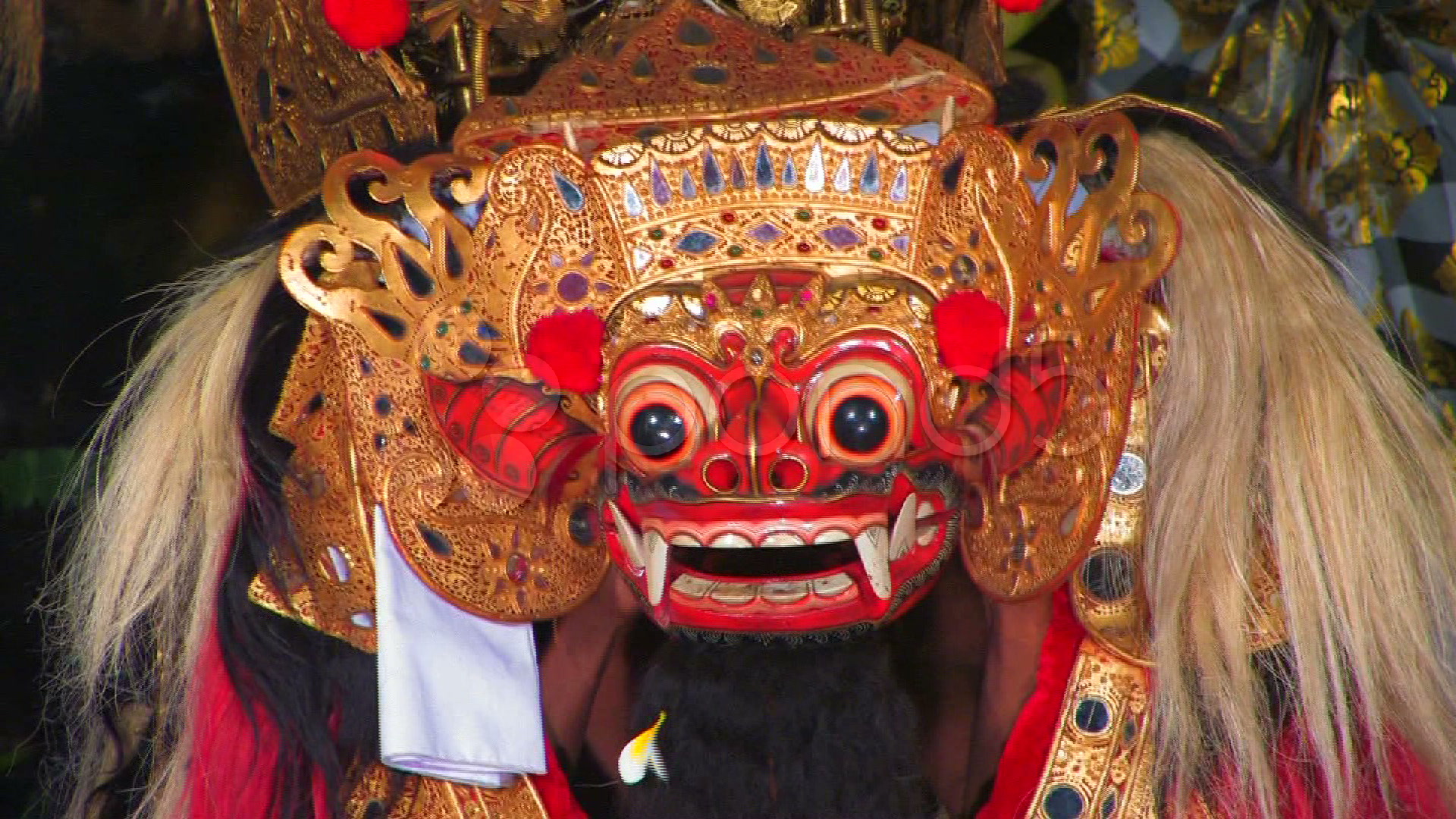 DEMON DEVIL Barong Dancer Mask Man Balinese Dance Performance Ubud Bali ...