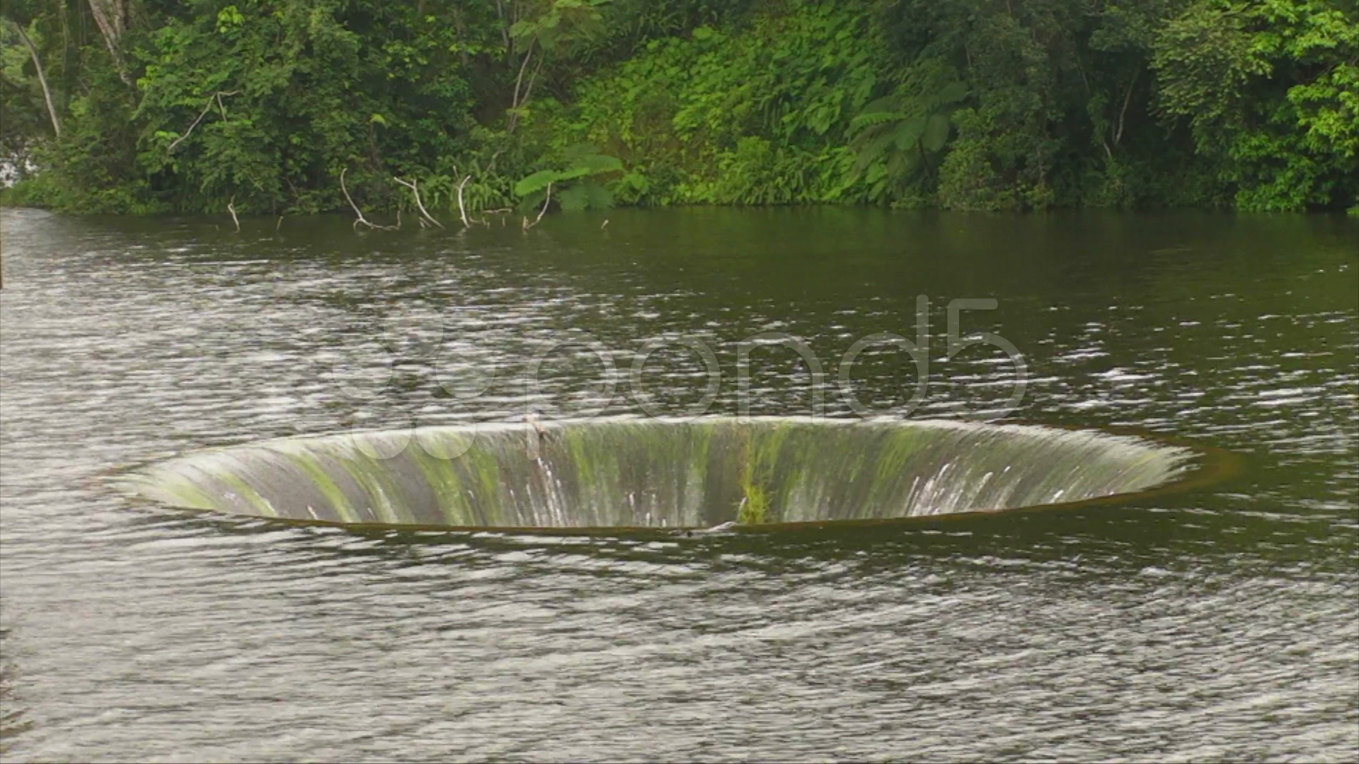 HD Overflow Water Funnel in Lake Hi Res Video 917321