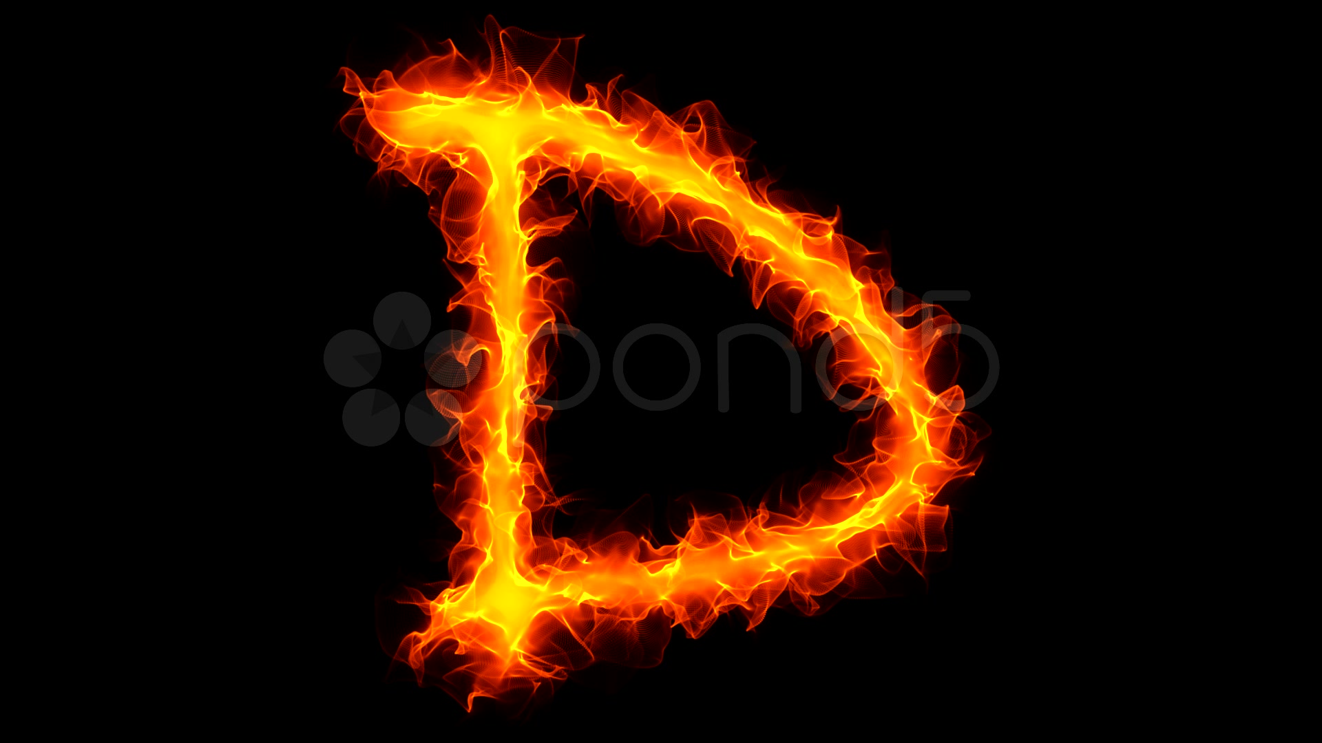 Fire letter D graffiti ~ Video Clip #950957 | Pond5