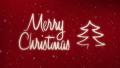 MERRY CHRISTMAS drawing on red paper Footage