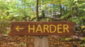 HARDER trail. Biker in background. Footage