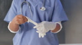 Medical gloves. Footage
