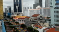 Singapore 006 - Singapore Skyline from China Town in New Year Eve Holiday Footage