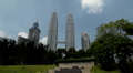Kuala Lumpur 001City Center, view from Convention Center to Petronas Twin Tower Footage