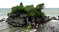 Aerial view to Pura Tanah Lot Hindu Temple, Bali Island, Indonesia Archipelago Footage