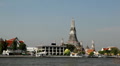 View to Wat Arun from the Chao Phraya River, Buddhist Temple, Thailand Footage