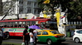 Busy day in Thanon Na Phra Lan in Bangkok, Thailand Footage