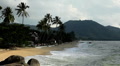 Big waves among rocks on exotic beach, Koh Samui Lamai Island, Thailand Footage