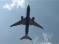 Plane above Heathrow handheld, London England GFSD Footage