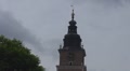 Church with clock in Krakow, Poland Footage