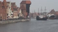 The SS Soldek museum ship medieval port Gdansk Poland river tourism attraction Footage