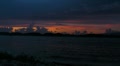 Puerto Rico-Sunset red colors shot from an Offshore Coral Cay Footage