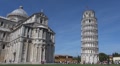 Timelapse of people around Cathedral of Pisa and leaning tower Footage
