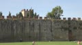 People relaxing near to Square of Miracles, Pisa, Italy Footage