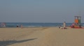 People relaxing and walking on the beach, Rimini, Italy, Footage